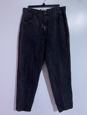 Vtg FUBU Jeans Mens 34x32 Black Wash Y2K Baggy Skater Wide Leg Hip Hop Relaxed