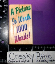 A PICTURE IS WORTH 1000 WORDS RUBBER STAMP INKADINKADO 5282