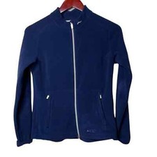 Kjus Women's Maxima Navy Fleece Full Zip Jacket Sz S