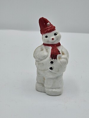 Irwin Vintage Snowman Christmas Candy Container  Ornament
