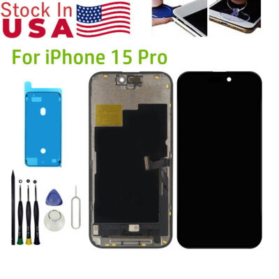 For iPhone 15 Pro LCD Display Touch Screen Digitizer Replacement +Tools Incell