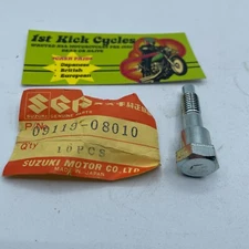 NOS SUZUKI 09119-08010 GT185 RM100 RM125 TC125 TS125 Kick Starter Bolt OEM   
