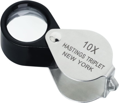 Hastings Triplet Loupe 10X Jewelers Loupe Foldable Pocket Loupe Magnifier G