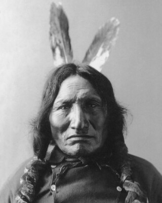 #ad 1883 Native American Indian CHIEF RED HORSE Glossy 8x10 Photo Sioux Print Poster $6.49