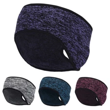 Winter Men Women Fleece Headband Wrap Ski Running Yoga Gym Ear Warmer Hairwrap