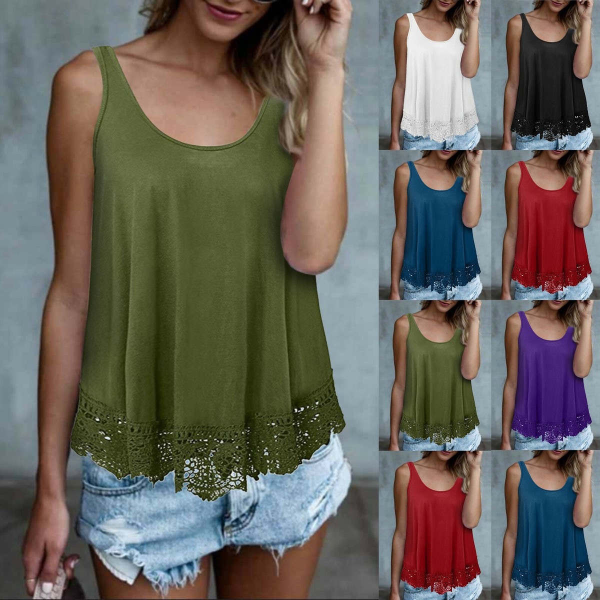 Casual Solid Lace O Neck Tops Casual Solid Lace O Neck Tops