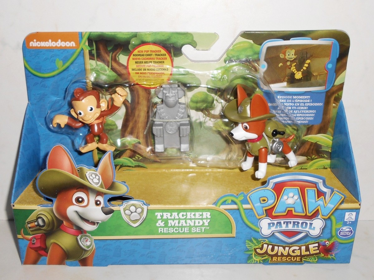 Rare New PAW PATROL TRACKER & MANDY Rescue Set 2016