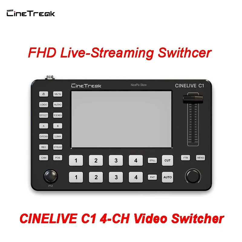CineTreak CINELIVE C1 4-CH Video Switcher Multi Format Live Streaming Recording - Image 2 of 4