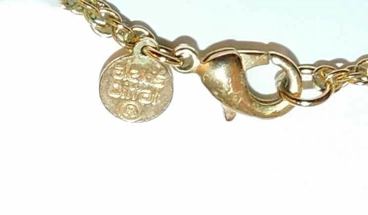 Collar Largo Alexis Bittar Oro Rosa Azul Verde Piedra Joya Foto 4 de 4