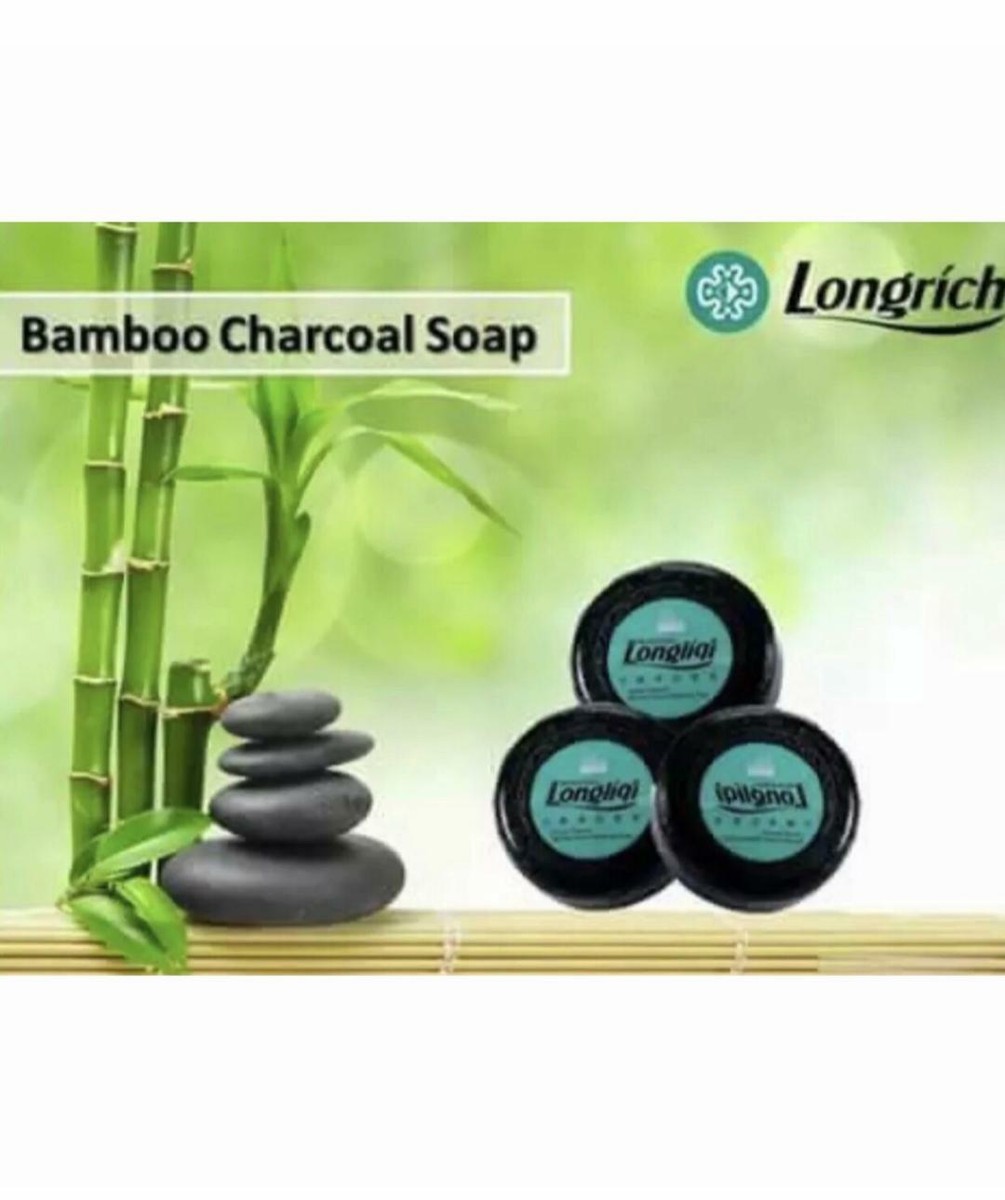 Longrich Bamboo Charcoal Brightening Black Soap Bar/2 Bars/3
