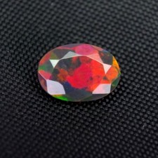 SHOLA Echt 1,13 Ct Natürlicher Schwarz Opal mit Farbenspiel aus Äthiopien