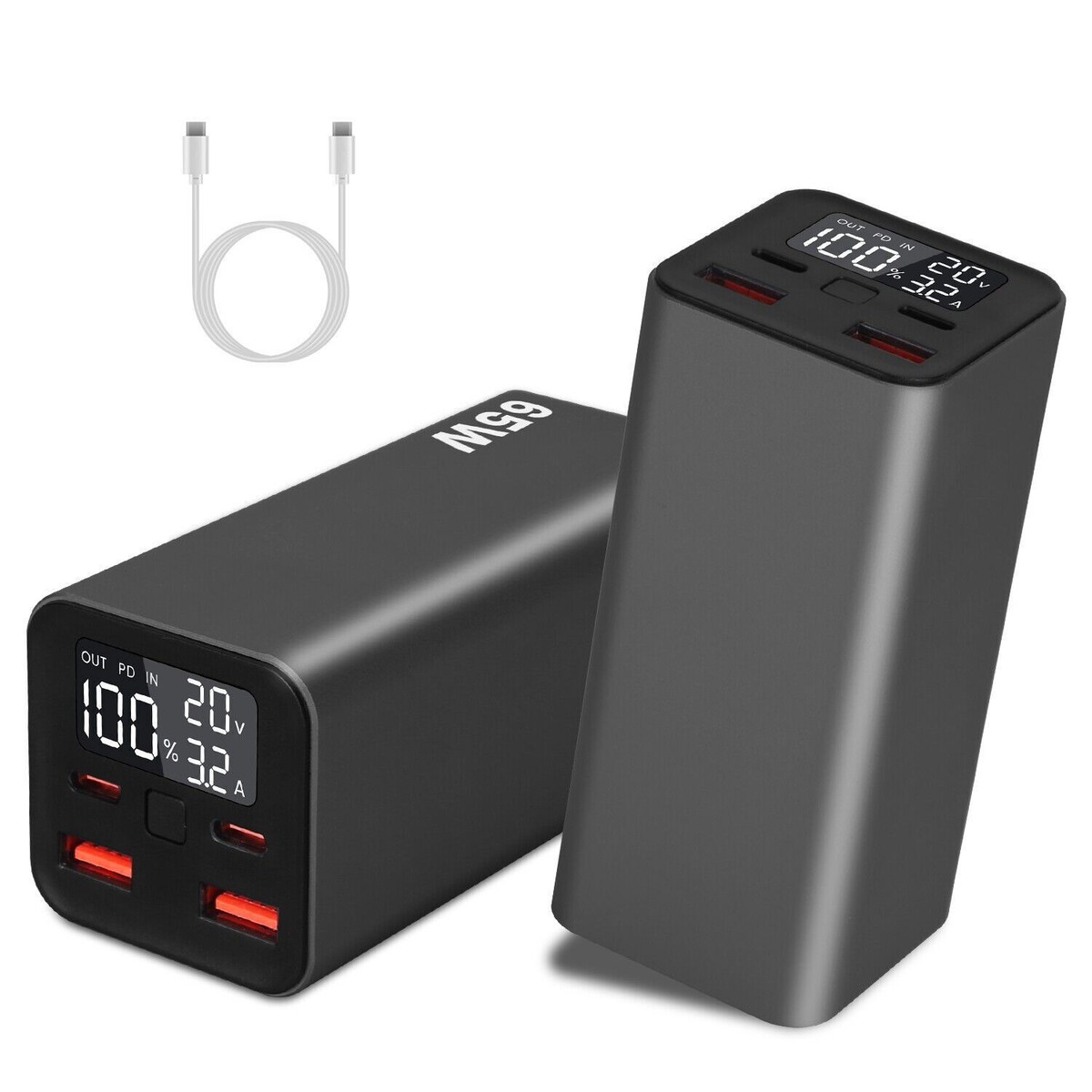 65W 20000mAh Fast Charging Power Bank External Battery Portable