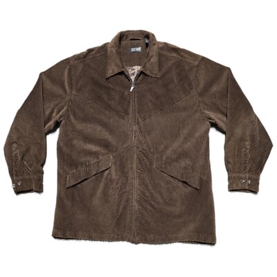 Vintage GOCHU Block Ribbed Corduroy Jacket Korean Designer Full Zip Mens 2XL