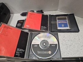 Turbo Grafx 16, Docking Base, CD Rom Drive Plus Games, Controller, System Card