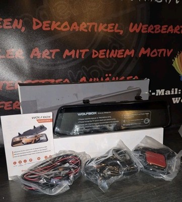 WOLFBOX G850 12'' 4K Spiegel Dashcam mit Rückfahrkamera Dual Dash Cam 64GB GPS