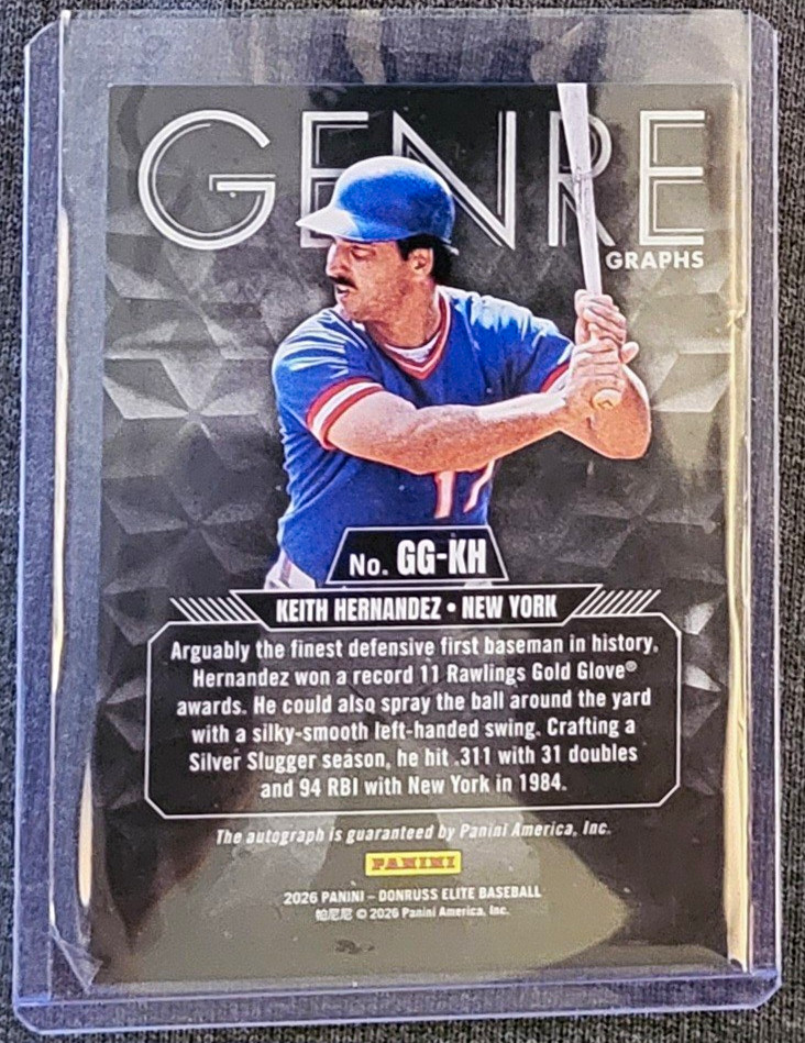 Panini Donruss Elite - Keith Hernandez #GG-KH Genregraphs Auto Mets