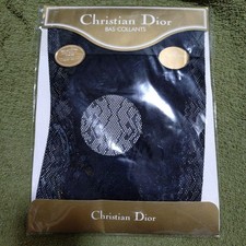CHRISTIAN DIOR Patterned Tights Black Lace Pattern F/S from Japan