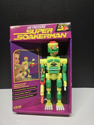 #ad Air Pressure Super Soakerman 1991 Larami Vintage Action Figure NEW SEALED $101.00