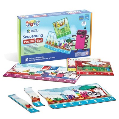 Learning Resources Zahlenblöcke Sequenzierung Puzzle Set Zählhilfe für Kinder