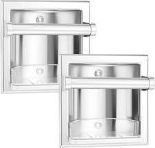 2 Recessed Soap Holder and Utility Bar in Chrome