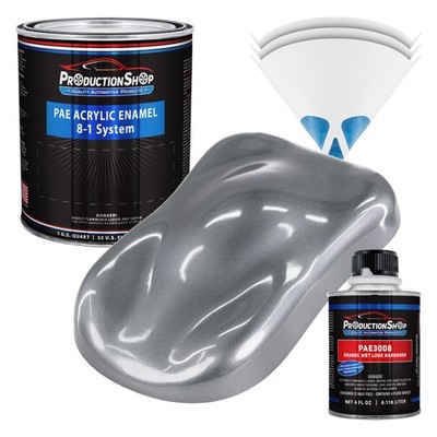 ProductionShop High Gloss Charcoal Metallic Acrylic Enamel Quart Kit, Auto Paint