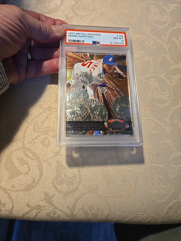 Skybox Metal Universe 1997 - Pedro Martínez #158 PSA casi nuevo MT 8 extremadamente bajo pop Foto 3 de 4