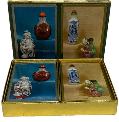 Vintage Congress Pinochle Playing Cards 2 Decks Cel-U-Tone Chinese Snuff Bottle
