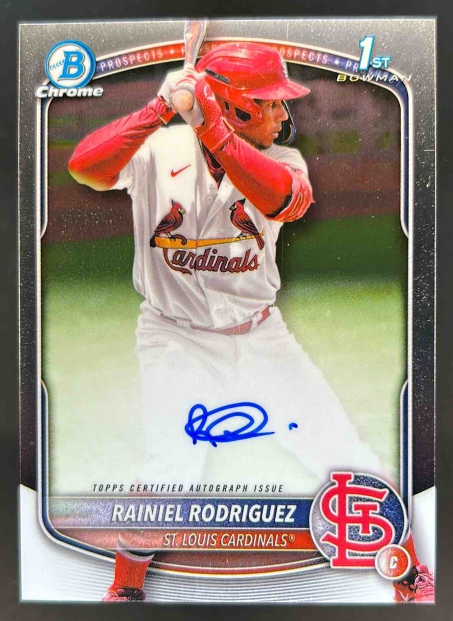 2025 Bowman Chrome Rainiel Rodriguez Auto 1st Prospect #CPA-RR Cardinals