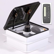 USA Deluxe RV Roof Vent with Fan 12-Volt - 14"x14" - Sensors for Temperature ...