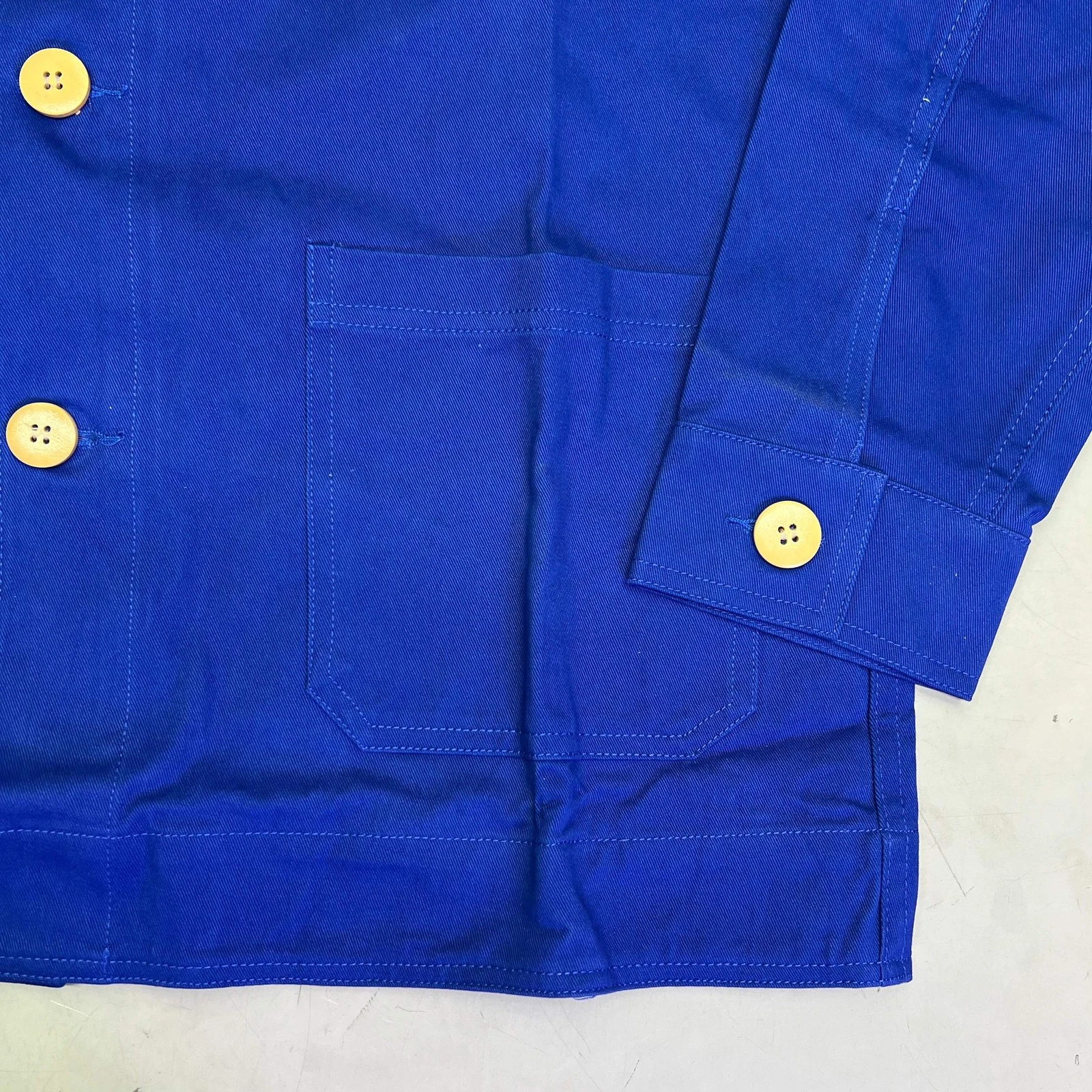 CPG CODEGRAPHY WORLDWIDE 4 Pocket Button Up Shore Coat Men's Sz L Blue - product detail image 4