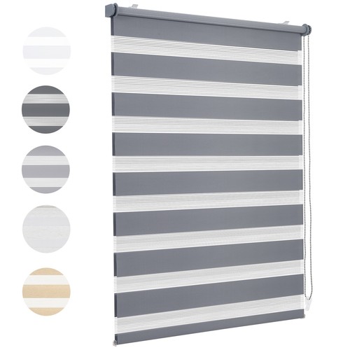 Doppelrollo Duo Rollo Klemmfix ohne Bohren blickdicht Fensterrollo Zebrarollo - Zdjęcie 55 z 77