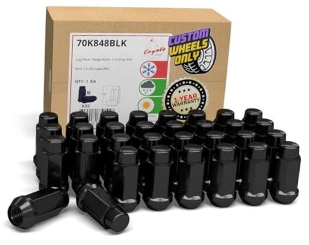 32 Pcs M14x1.50 14x1.50 Thread Bulge 32 Pack Black 3/4" Hex - Rainy Climate