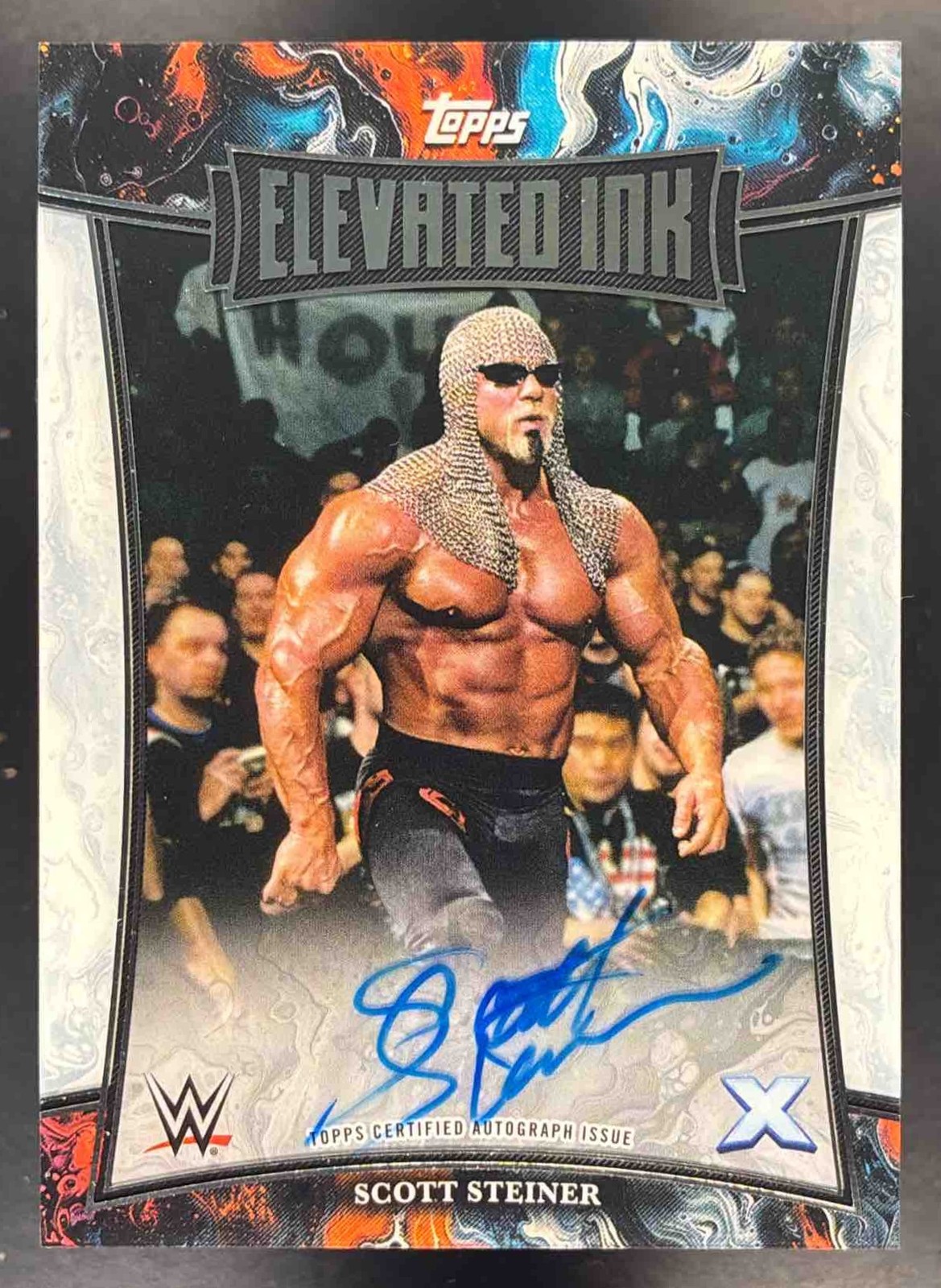 2025 Topps Exalted WWE Scott Steiner #ELI-SSR Elevated Ink Auto