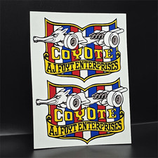 Coyote Aj Foyt Pair Vintage Style Decals Vinyl Car Stickers Hot Rod Racing
