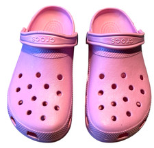 Pink Crocs Classic Unisex Adult Slip On Sandals Ultra Light Water Friendly Clogs