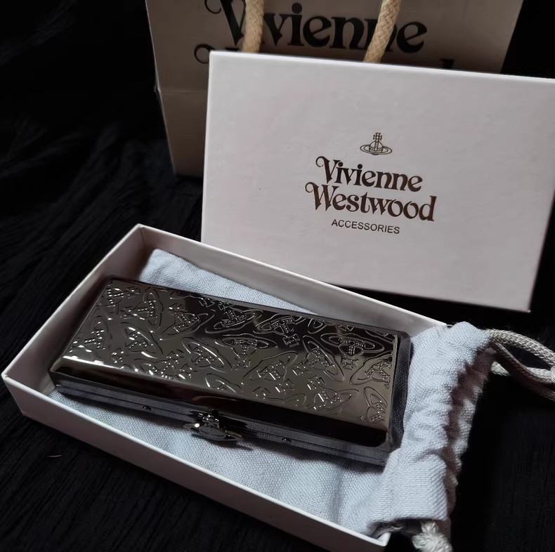 Vivienne Westwood Relief Cigarette Case Black Color