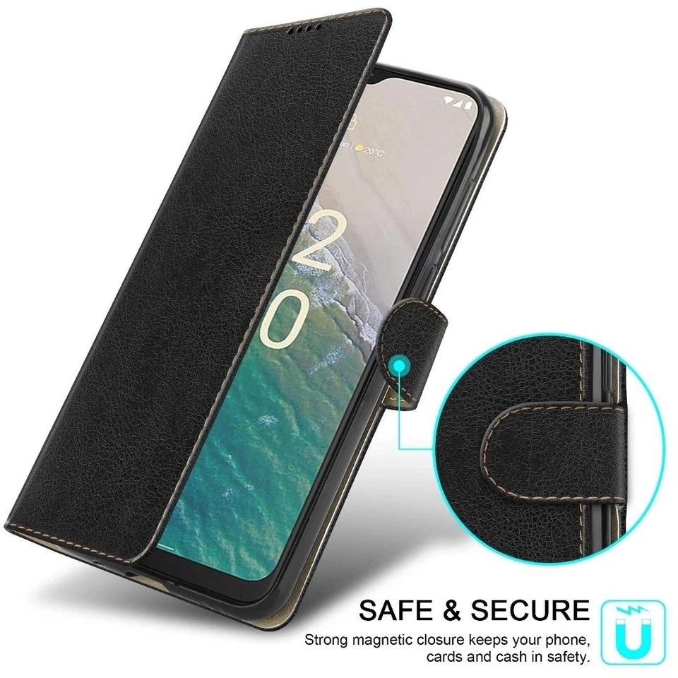 For Nokia C32 C12 G21 C21 Plus X10 X20 Phone Case PU Leather Flip Stand Cover - Image 3 of 4