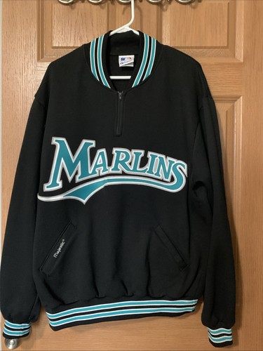 VTG Mens Marlin Lg Jacket. Pullover 1/4 Zip.Official Licensee Major League.