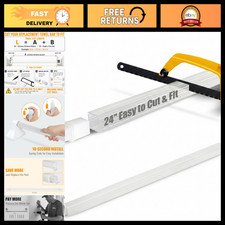 24" Clear Adjustable Towel Bar - Fits Ceramic Holders, Easy Install, No Tools Ne