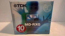  10pk TDK MD-RXG 80-Minute blank MiniDiscs NEW  SEALED Ships quick from USA 