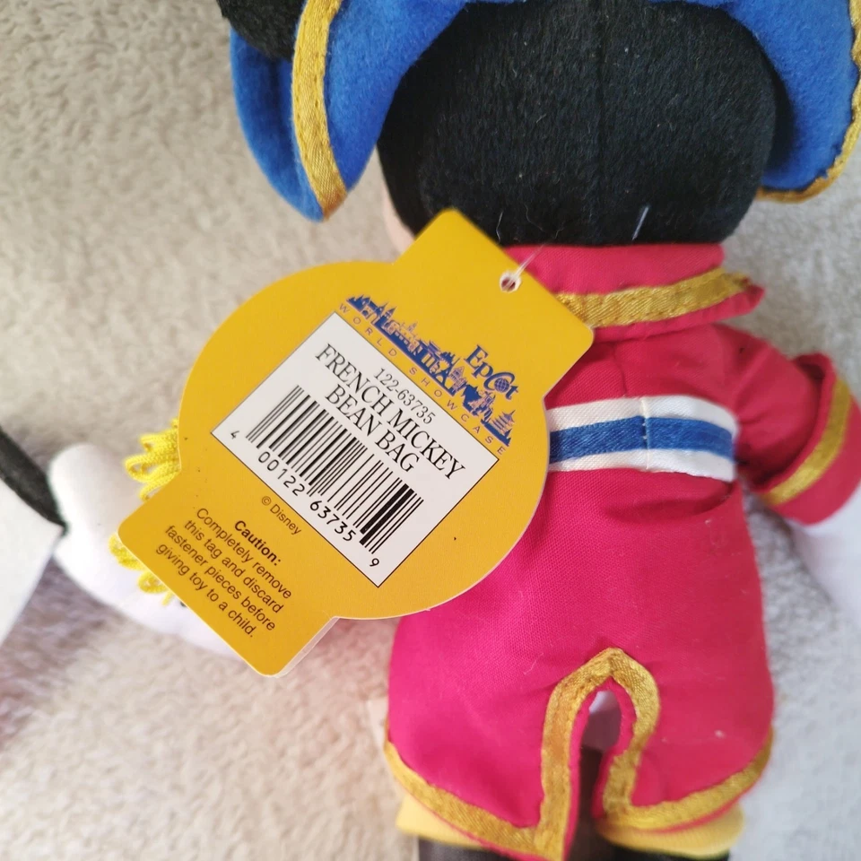 Disney Germany World Showcase Epcot French Mickey Mouse Plush flag - tagged - Image 3 of 4