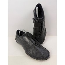 Puma Mostro Black Perforated Leather Strap Training Sneakers Men's 9.5 Y2K VTG