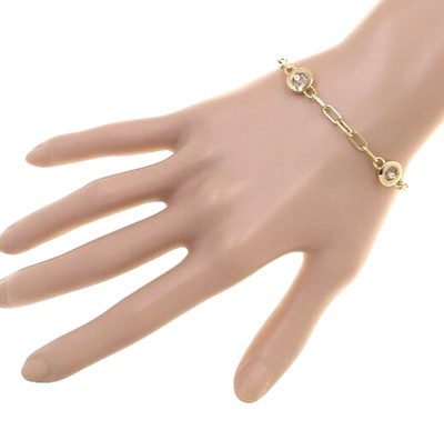 Chopard Happy Diamond Icon 18k Yellow Gold Chain Bracelet Bangle with Box
