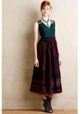 Anthropologie Niki Mahajan Montage Midi Dress Size 2 $248 NWT
