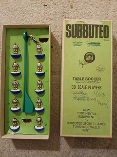 Subbuteo Heavyweight Team White Shirts Blue Shorts Some Overpainting Boxed
