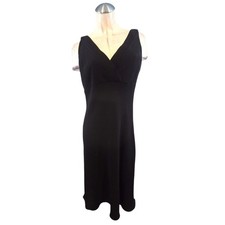Jones Wear Size 12  Classic Black Midi Tea Length Dress Cocktail Evening