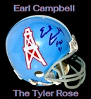 EARL CAMPBELL AUTOGRAPHED SIGNED HOUSTON OILERS NFL MINI HELMET wAPCOA