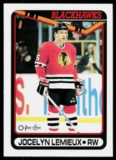 1990-91 O-Pee-Chee Jocelyn Lemieux #237 RC Rookie Chicago Blackhawks