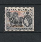 1954 Uganda Revenue Bft:145 5/- Black & Orange. Very Fine Used.