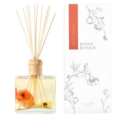 Rosy Rings Botanical Reed Diffuser, Honey Tobacco